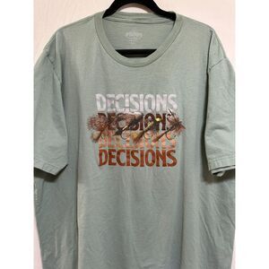 Sportsman's Warehouse Men's Forest Green Tee "Decisions" Size 3XL Flyfishing